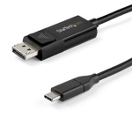 Startech.Com - StarTech.com Cavo da USB C a DisplayPort 1.4 da 2m - Cavo 8K 60Hz/4K - Cavo adattatore video bidirezionale da DP a USB-C o da USB-C a DP -HBR3/HDR/DSC - Cavo monitor USB tipo C/TB3, 2 m, USB tipo-C, DisplayPort, Maschio, Maschio, Dritto