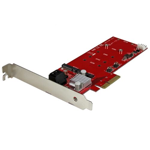 PEXM2SAT3422 StarTech.com Scheda PCI Express Controller 2x M.2 NGFF SSD RAID con 2 Porte Sata III - PCIe, PCIe, M.2, Piena altezza/Basso profilo, PCIe 2.0, CE, FCC, Marvell - 88SE9230