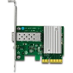 Trendnet - Trendnet TEG-10GECSFP, Interno, Cablato, PCI Express, Fibra, 10000 Mbit/s, Verde, Argento