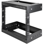 Startech.Com - StarTech.com Rack 8U a giorno per montaggio attrezzature a parete - Profondità regolabile, Da parete, 8U, 61,2 kg, 11,1 kg, Nero