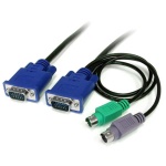 Startech.Com - StarTech.com Cavo sottile KVM, PS/2 3 in 1, 1,8 m, 1,8 m, PS/2, PS/2, VGA, Nero, 2 x PS/2