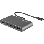 Startech.Com - StarTech.com Thunderbolt 3 Mini Dock - TB3 Docking Station per 2 monitor HDMI 4K 60Hz - 2x USB-A (3.2/2.0) e GbE - Cavo da 28 cm - Replicatore di porte per notebook - Adattatore multiporta USB-C/TB3 per Mac/Windows, Cablato, Thunderbolt 3, 10,100,1000 Mbit/s, IEEE 802.3ab,IEEE 802.3i,IEEE 802.3u, Grigio, 3840 x 2160 Pixel
