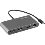 Startech.Com - StarTech.com Thunderbolt 3 Mini Dock - Docking Station TB3 portatile per doppio monitor DisplayPort 4K 60Hz - 1x USB-A (3.2) & GbE - Cavo da 28 cm - Adattatore multiporta per laptop - Mac/Windows, Cablato, Thunderbolt 3, 10,100,1000 Mbit/s, IEEE 802.3ab,IEEE 802.3i,IEEE 802.3u, Grigio, 5 Gbit/s