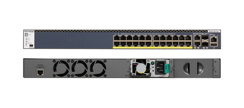 GSM4328PB-100NES Netgear M4300-28G-PoE+, Gestito, L3, Gigabit Ethernet (10/100/1000), Supporto Power over Ethernet (PoE), Montaggio rack, 1U
