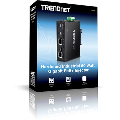 Trendnet TI-IG60 adattatore PoE e iniettore Fast Ethernet, Gigabit Ethernet