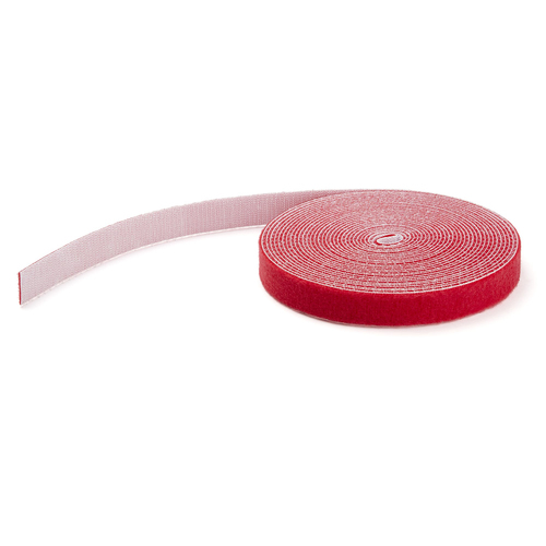 HKLP25RD StarTech.com Rotolo di nastro con chiusura a strappo da 7,6 m - Rosso, Fascetta in velcro, Rosso, 7,62 m, 19 mm, 2,38 mm, 220 mm