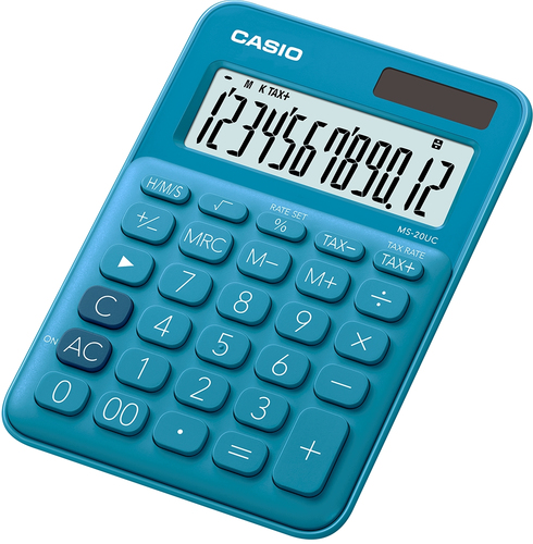 Calcolatrice Casio MS 20UC BIG LC display MS-20UC-BU