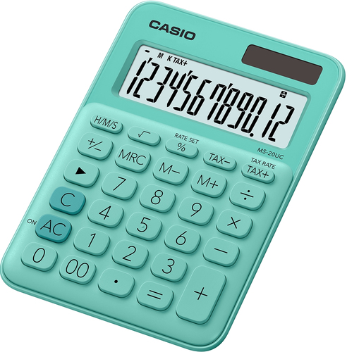 Calcolatrice Casio MS 20UC BIG LC display MS-20UC-GN