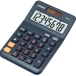 CASIO - Casio MS-8E, Desktop, Calcolatrice con display, 10 cifre, Batteria, Nero, Grigio, Arancione