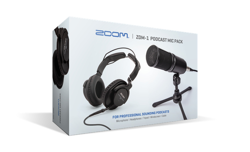 Microfono e cuffie Zoom Zdm 1 Podcast Mic Pack Nero