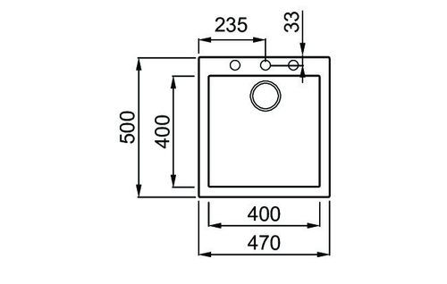 Lavello Elleci LKQ10286 QUADRA 102 Nero