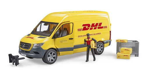 Mezzo stradale Bruder 02671 Mercedes Sprinter Furgone DHL con personag