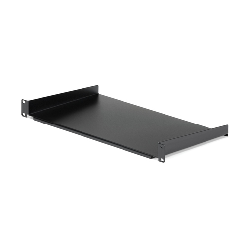 StarTech.com Scaffale per Rack Server 1U - Profondità da 400 mm, Mensola per scaffale, Nero, Acciaio, 20 kg, 1U, 482,6 mm