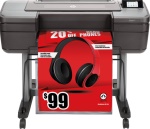 HP - HP Designjet Z6, Ad inchiostro, 2400 x 1200 DPI, CALS G4,HP-GL/2,HP-RTL,PDF 1.7,PostScript 3,TIFF, Rosso cromatico, Ciano, Magenta, Nero opaco, Nero per foto, Giallo, 66.9 m²/hr, A1 (594 x 841 mm)