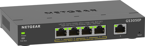 Netgear GS305EP Gestito L2/L3 Gigabit Ethernet (10/100/1000) Supporto Power over Ethernet (PoE) Nero
