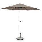 Yes Everyday - Bizzotto KALIFE, Ombrellone commerciale, Rotondo, Grigio, Poliestere, Vetroresina, Alluminio