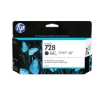 HP - HP 728 130-ml Matte Black DesignJet Ink Cartridge, Resa standard, Inchiostro a base di pigmento, Inchiostro colorato, 130 ml, 1 pz, Confezione singola
