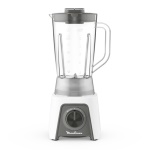 MOULINEX - Moulinex LM2C01 Blendeo + Frullatore, Sistema Smart Lock 100% Ermetico, Pulsante Ergonomico, 2 Velocità e Funzione Pulse, Tecnologia Tritaghiaccio, 1.25 L, 450 W, Bianco, Frullatore da tavolo, 1,5 L, Funzione pulsante, Tritaghiaccio, 450 W, Bianco