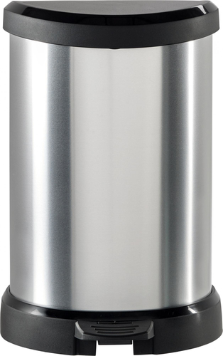 Curver Deco Bins 3253922160018 Rotondo Nero, Argento