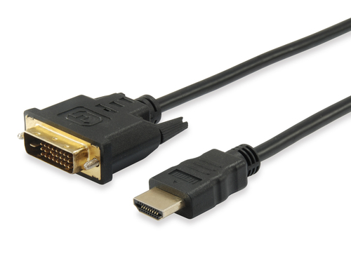 ITB Equip 119322, 2 m, HDMI, DVI-D, Maschio, Maschio, Oro