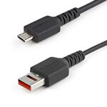 Startech.Com - StarTech.com Cavo di ricarica Micro USB sicuro da 1 m - Cavo di sola alimentazione da USB-A a Micro USB con blocco dati - Cavo caricabatterie USB per telefono/tablet - Adattatore USB tipo A a Micro USB con protezione Data Blocker, 1 m, USB A, Micro-USB B, USB 2.0, 480 Mbit/s, Nero