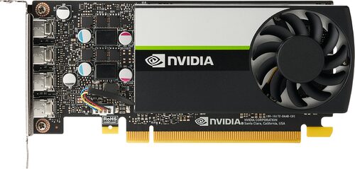 HP NVIDIA T1000 4GB 4mDP GFXw/2 mDPtoDPAdpt