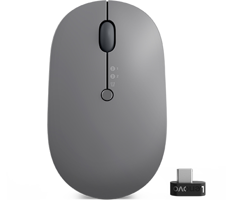 Lenovo Go Multi-Device mouse Ambidestro Wireless a RF + Bluetooth Ottico 2400 DPI