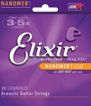 Elixir - Muta corde chitarra acustica Elixir 11027 NANOWEB 80 20 Custom Light B