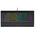 Corsair - Corsair K55 RGB PRO, USB, Interruttore a chiave meccanica, QWERTY, LED RGB, Nero