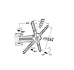 ITB - Erard CLIFF 400TW90, 75 x 75 mm, 400 x 400 mm, -20 - 5°, -90 - 90°, Acciaio, Nero, Grigio