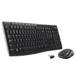 LOGITECH - Logitech MK270, Standard, Senza fili, RF Wireless, QWERTY, Nero, Argento, Mouse incluso