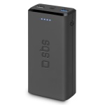 SBS - SBS TTBB20000FASTK, Nero, Headphones/Headset, Telefono cellulare/smartphone, Tablet, Rettangolo, Polimeri di litio (LiPo), 20000 mAh, USB