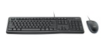 LOGITECH - Logitech Desktop MK120, Standard, Cablato, USB, QWERTY, Nero, Mouse incluso