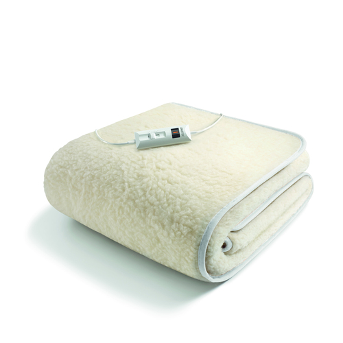 Imetec 16799 coperta/cuscino elettrico Coperta elettrica 55 W Bianco Lana