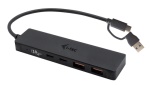 i-tec - i-tec Metal USB-C HUB 2x USB 3.0 + 2x USB-C, USB 3.2 Gen 1 (3.1 Gen 1) Type-C, USB 3.2 Gen 1 (3.1 Gen 1) Type-A, USB 3.2 Gen 1 (3.1 Gen 1) Type-C, 5000 Mbit/s, Nero, Android, Cromo, 110 mm