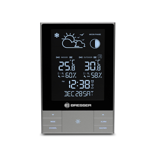 Bresser Optics ClimateTemp NDV Antracite, Metallico, Argento LCD DC/Batteria