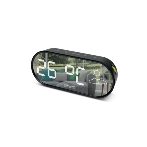 Sveglia Explore Scientific RDC2002WBLK Multifunzione con Meteo Nero