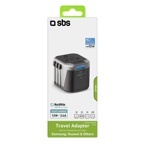 SBS Universal Travel Adapter 12W