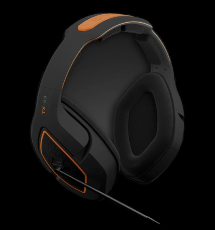 Gioteck TX-50 Cuffia Padiglione auricolare Connettore 3.5 mm Nero, Arancione