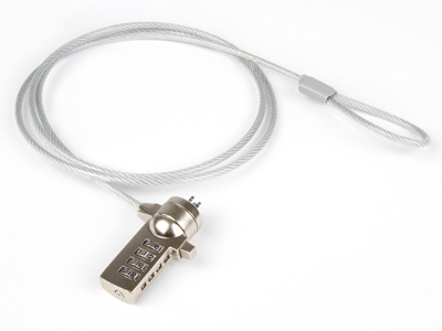 Hamlet XNBLOCK15N cavo di sicurezza Metallico, Bianco 1,5 m