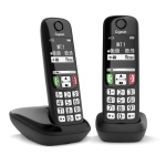 GIGASET - Gigaset E270 Duo, Telefono DECT, Cornetta wireless, Telefono con vivavoce, 100 voci, Identificatore di chiamata, Nero