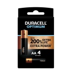 DURACELL - Duracell Optimum AA B4 x16 - RFT, Batteria monouso, Stilo AA, Alcalino, 1,5 V, 4 pz, Multicolore