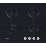 WHIRLPOOL - Whirlpool GOA 6423/NB, Nero, Da incasso, 60 cm, Gas, Vetro, 4 Fornello(i)