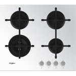 WHIRLPOOL - Whirlpool GOA 6423/WH, Bianco, Da incasso, 60 cm, Gas, Vetro, 4 Fornello(i)