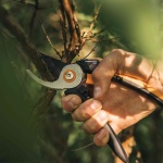 Fiskars Solid L P341 cesoia da potatura Bypass Nero, Arancione