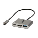 Startech.Com - StarTech.com CDP2HDUACP2, Cablato, USB 3.2 Gen 1 (3.1 Gen 1) Type-C, 100 W, Grigio, 5 Gbit/s, 4K Ultra HD