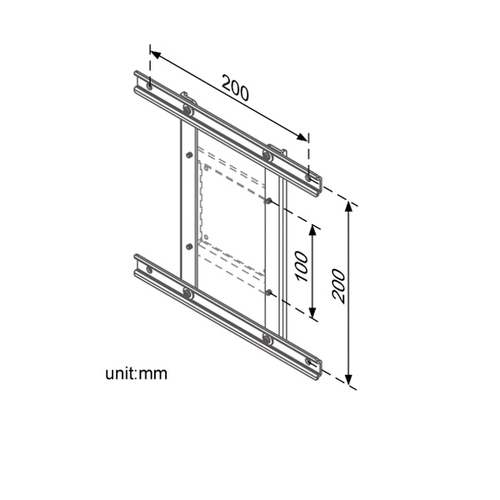 ROLINE 17.03.1106 supporto da tavolo per Tv a schermo piatto Argento Soffitto