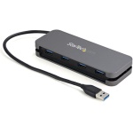 Startech.Com - StarTech.com HB30AM4AB, USB 3.2 Gen 1 (3.1 Gen 1) Type-A, USB 3.2 Gen 1 (3.1 Gen 1) Type-A, 5000 Mbit/s, Nero, Grigio, Plastica, 0,28 m