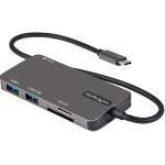 Startech.Com - StarTech.com Adattatore multiporta USB C - Da USB-C a 4K HDMI, 100W Power Delivery Pass-through, slot SD/MicroSD, Hub USB 3.0 a 3 porte - USB Type-C Mini Dock - Cavo integrato da 30cm, Cablato, 100 W, Grigio, MMC, MicroSD (TransFlash), SD, 5 Gbit/s, 3440 x 1440 Pixel