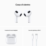 APPLE - Auricolari microfono bluetooth Apple MME73TY A AIRPODS 3 Generazione T